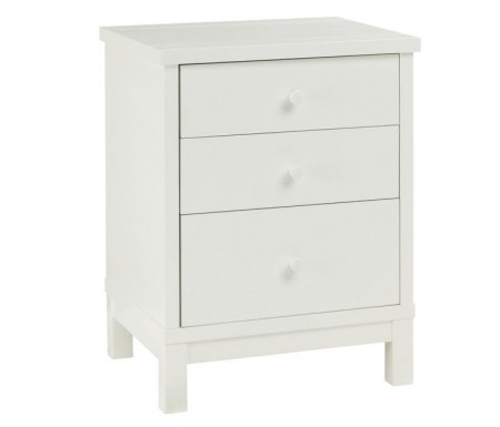 Bentley Designs Atlanta White Three Drawer Bedside